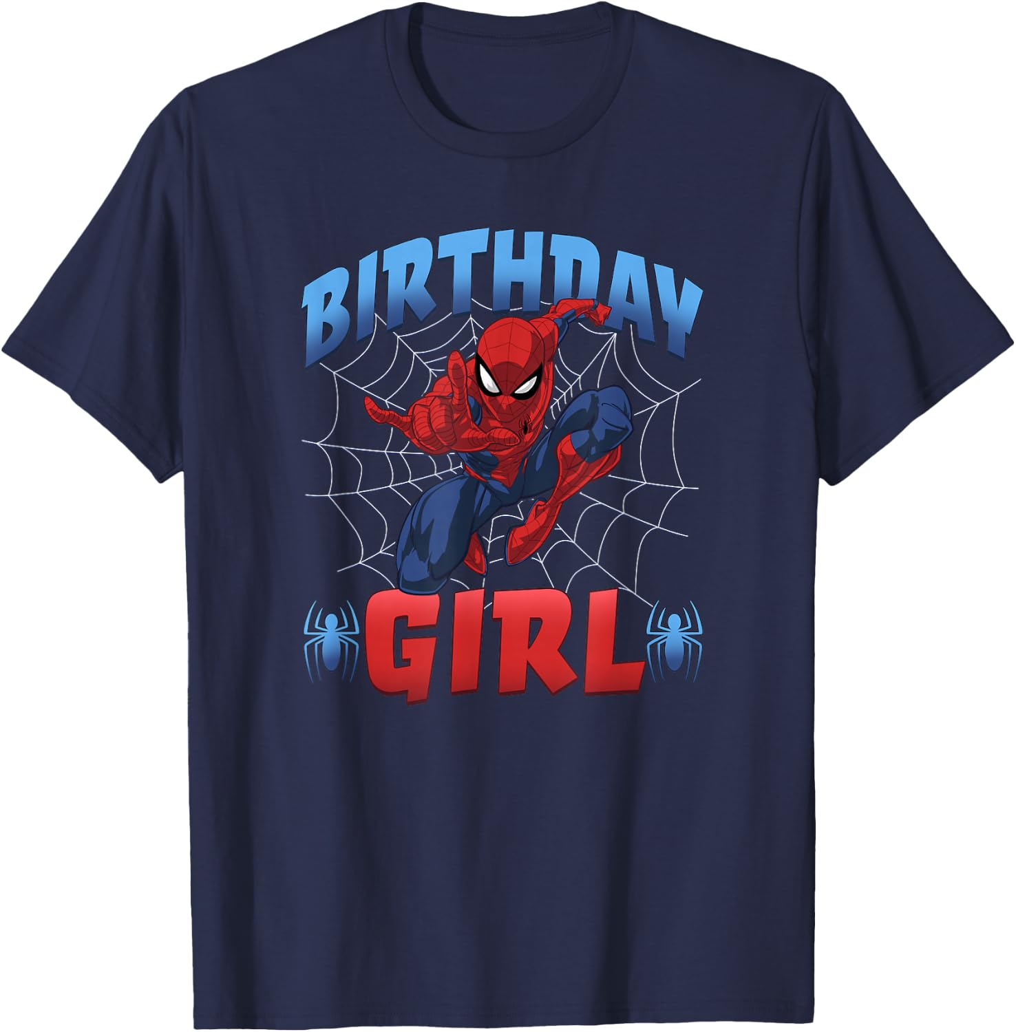Marvel Spider-Man Birthday Girl Classic T-Shirt - T-Shirt | Navy