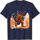 Bigfoot Fall Leaves Thanksgiving Day Sasquatch Autumn T-Shirt - T-Shirt | Navy