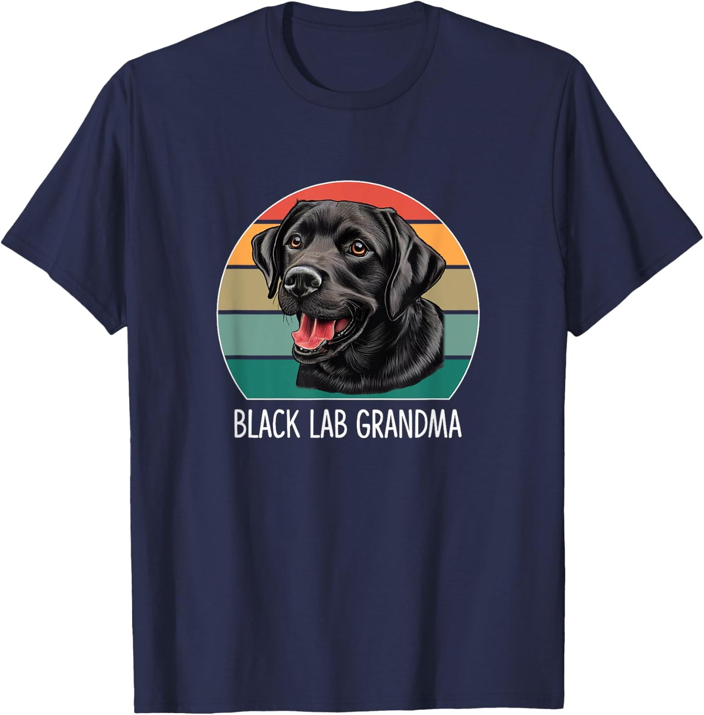 Black Lab Grandma T-Shirt - T-Shirt | Navy
