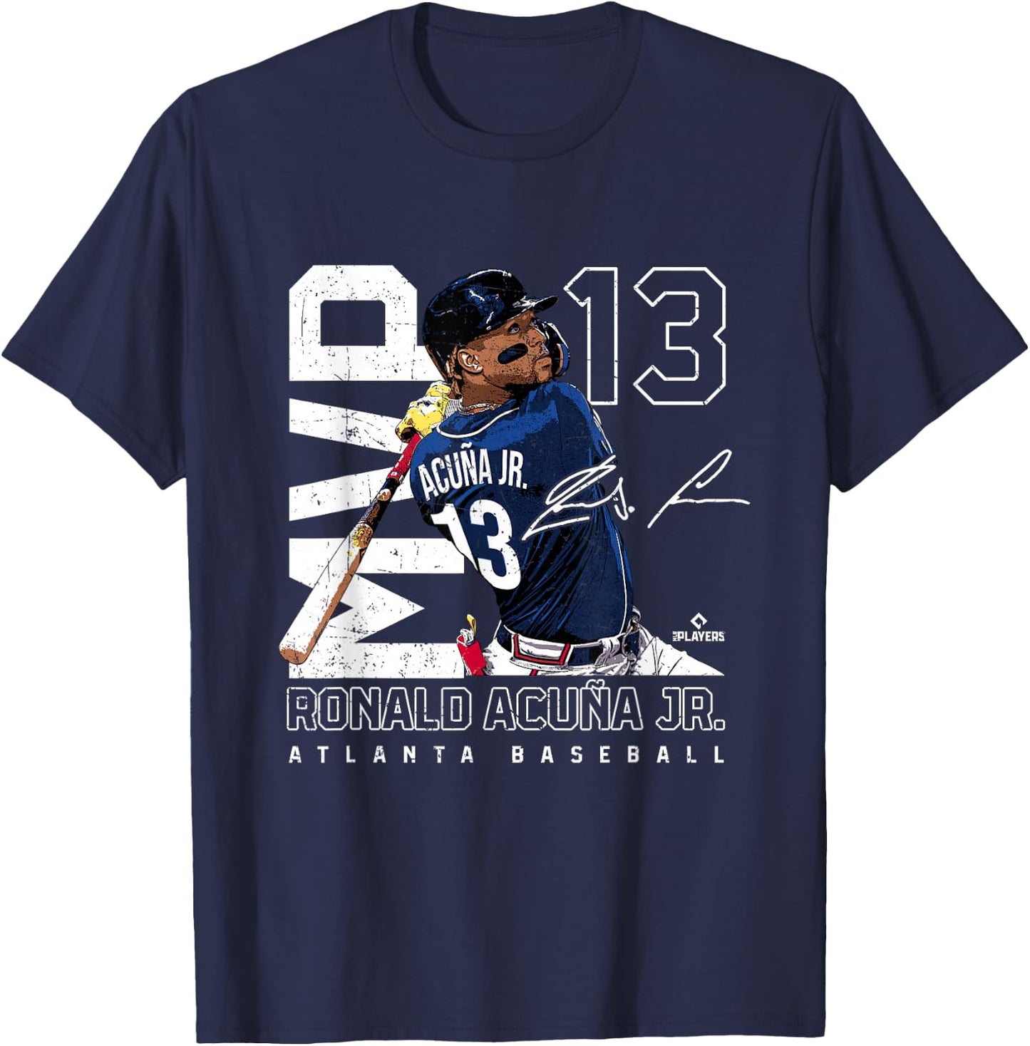 MVP Ronald Acuna Jr Atlanta MLBPA T-Shirt - T-Shirt | Navy