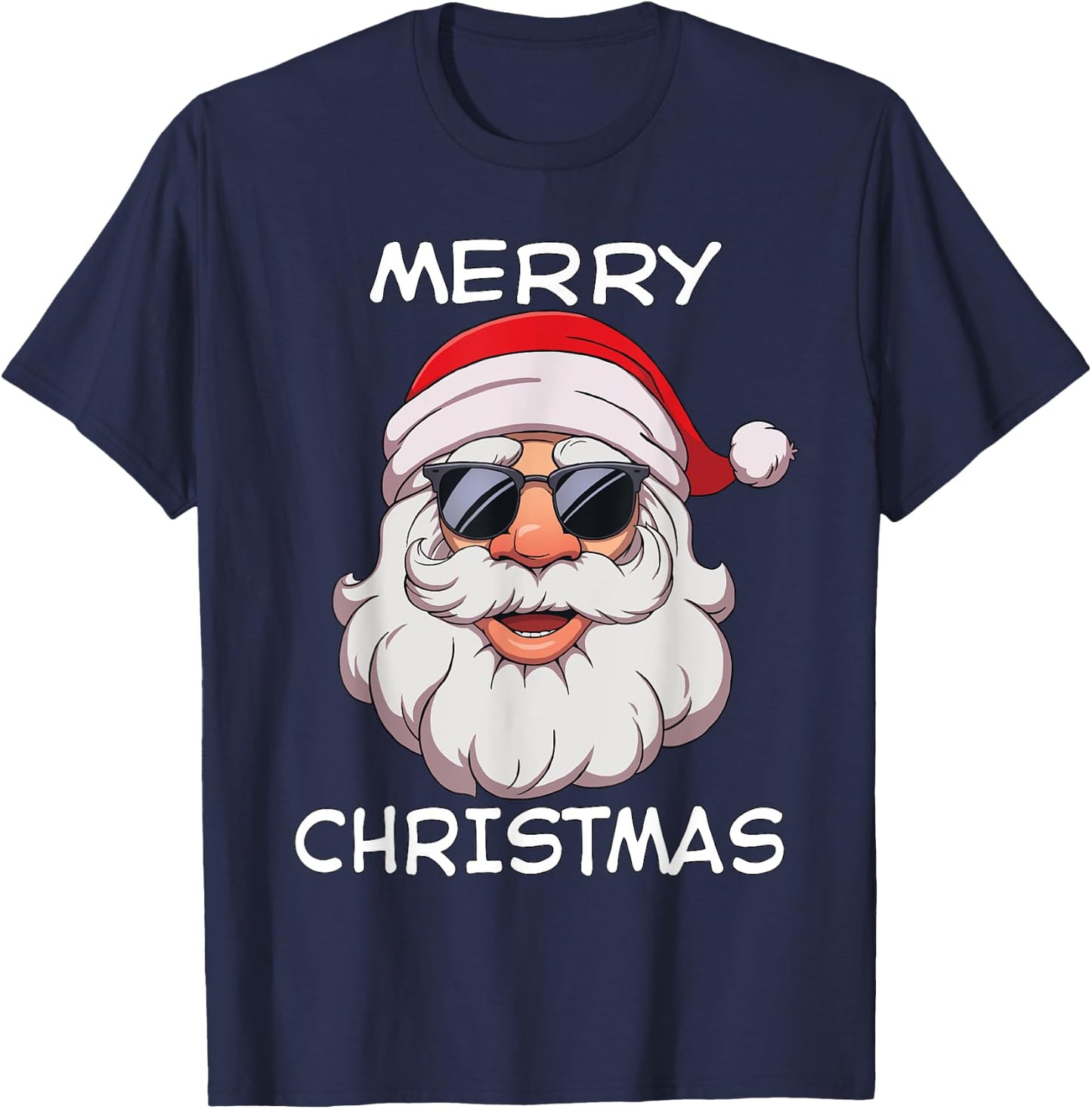 Santa Claus Merry Christmas T-Shirt - T-Shirt | Navy
