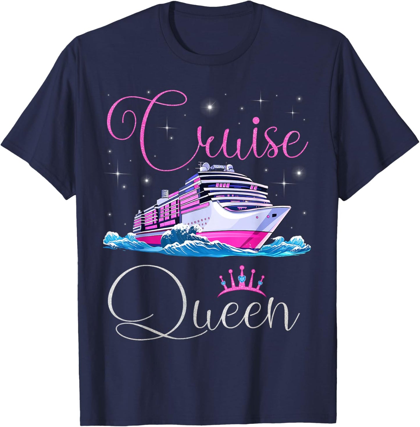 Cruise Queen Cruising Lover Cruisers Women Girls T-Shirt - T-Shirt | Navy