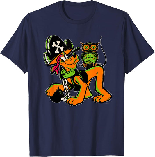 Disney 100 Pluto Halloween Classic Pirate Captain Costume T-Shirt - T-Shirt | Navy