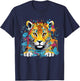 Jaguar Big Cat Splash Art Graphic Design Men Women Kids T-Shirt - T-Shirt | Navy