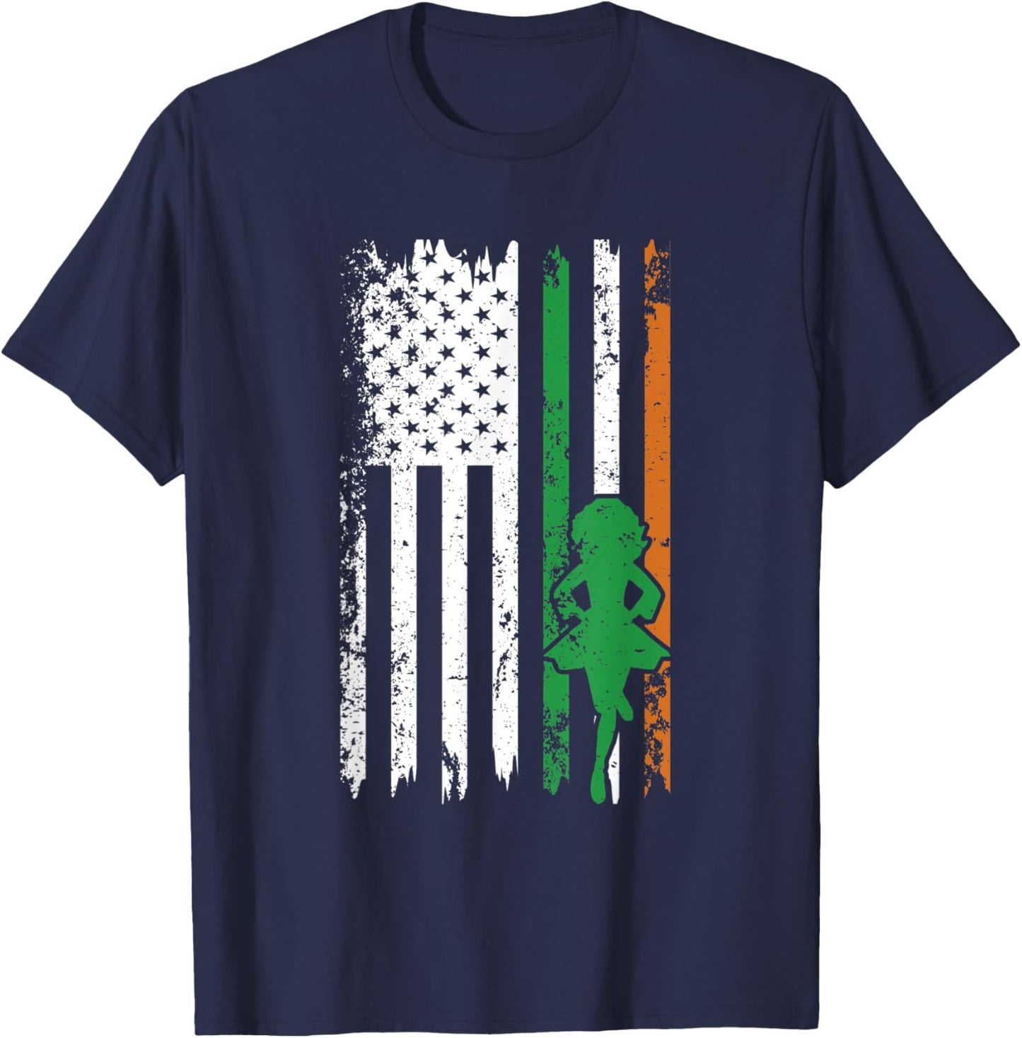 Irish Dance St Patricks Day Reel Girl Irish Step Dance Shoes T-Shirt - T-Shirt | Navy