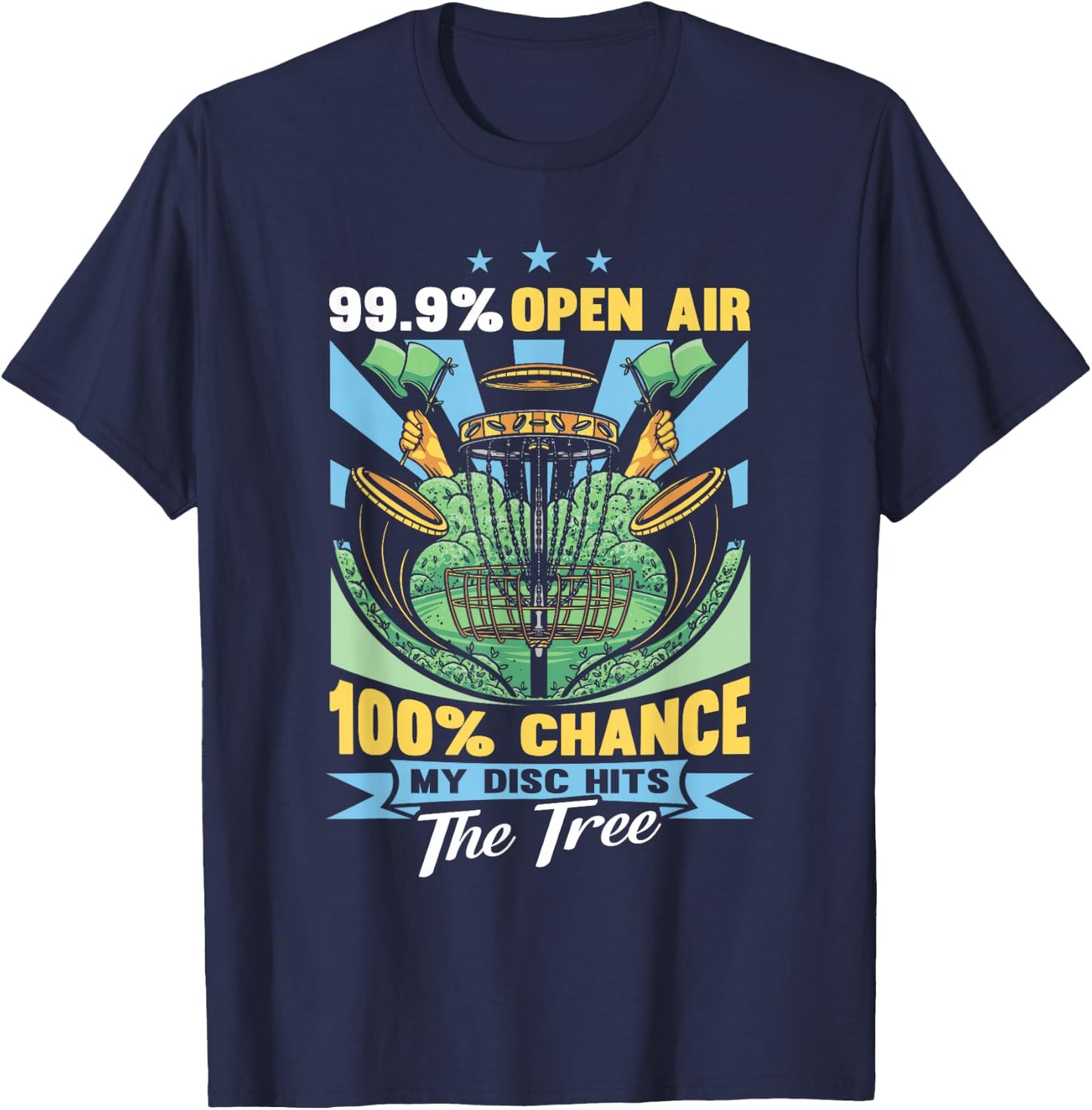 Funny Disc Golf Player T-Shirt - T-Shirt | Navy