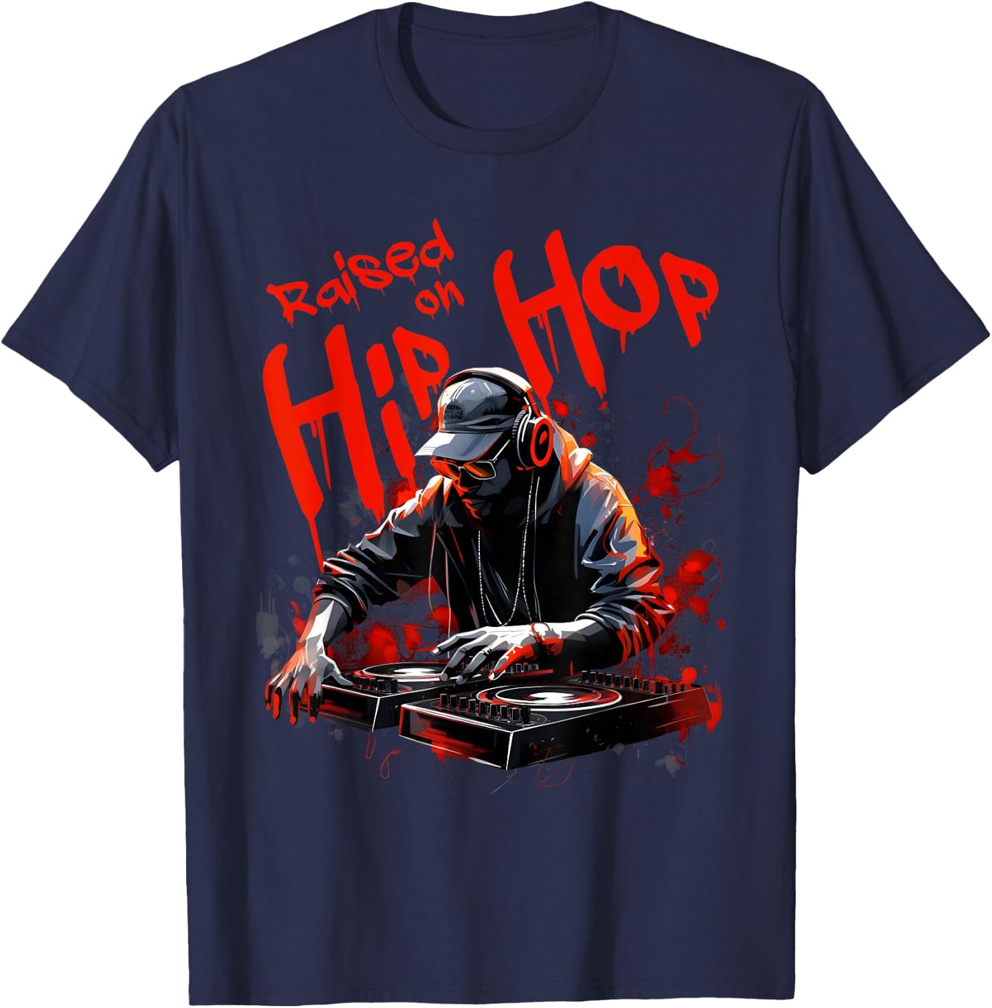 Hip Hop DJ 50th Anniversary Graphic T-Shirt - T-Shirt | Navy