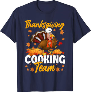 Funny Turkey Chef Thanksgiving - Women's Black Short Sleeve Thanksgiving - Small T-Shirt - T-Shirt | Navy