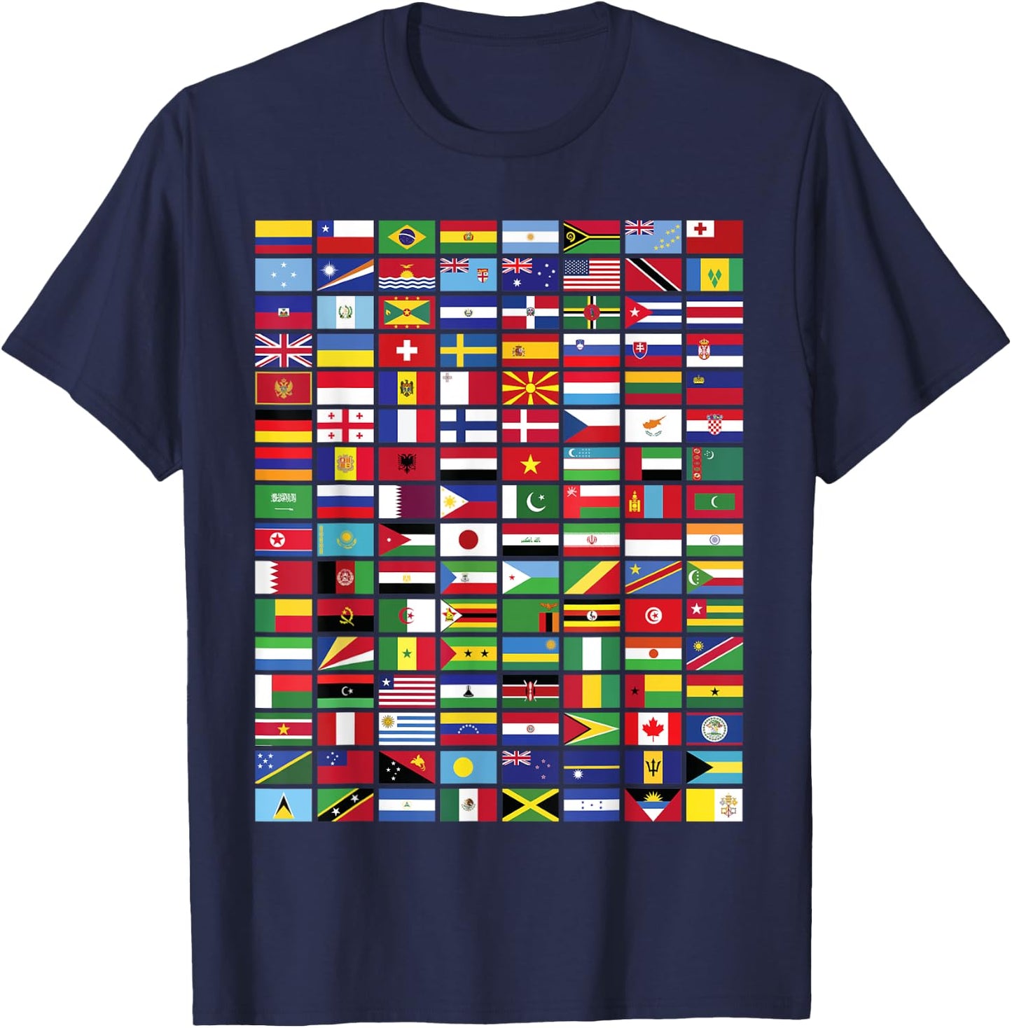Flags - Over 100 Countries World Geography Vexillology Gifts T-Shirt - T-Shirt | Navy