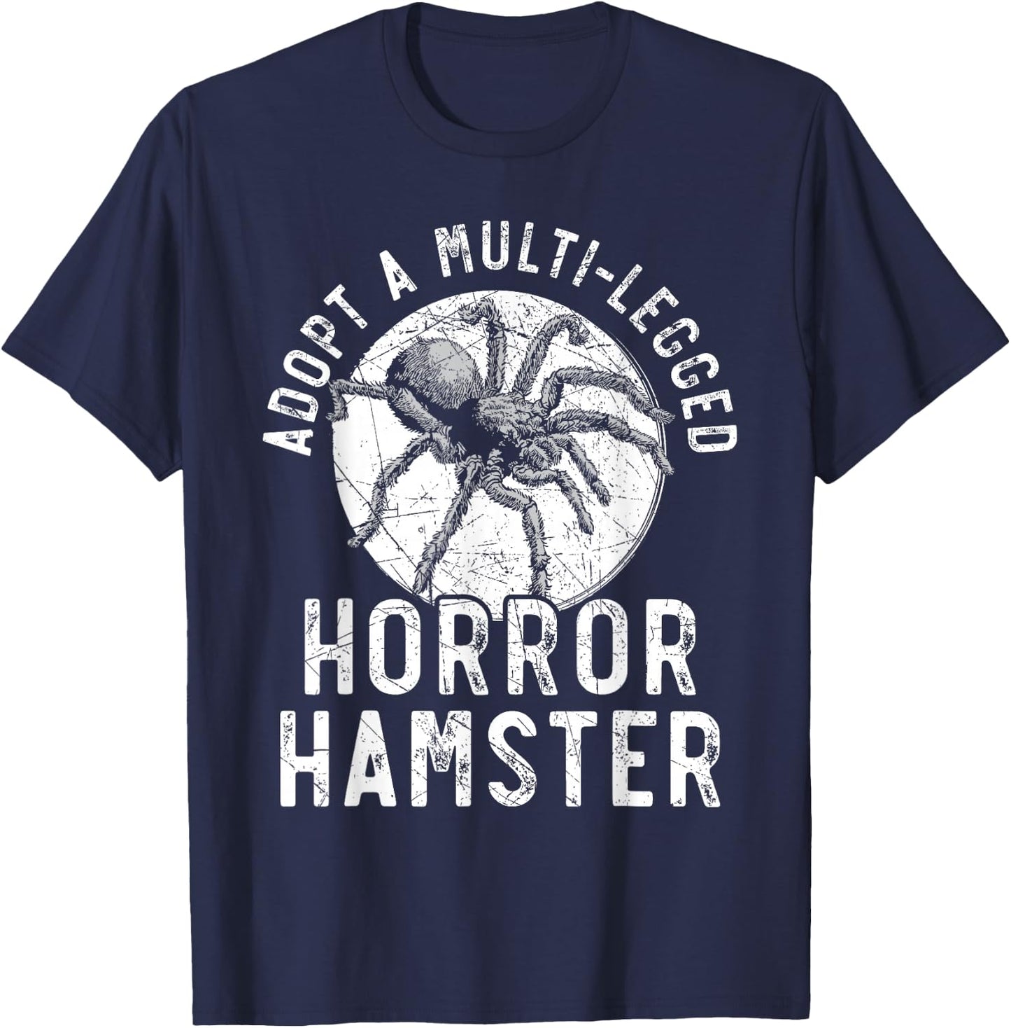 Adopt A Multi-Legged Horror Hamster Tarantula Spider T-Shirt - T-Shirt | Navy