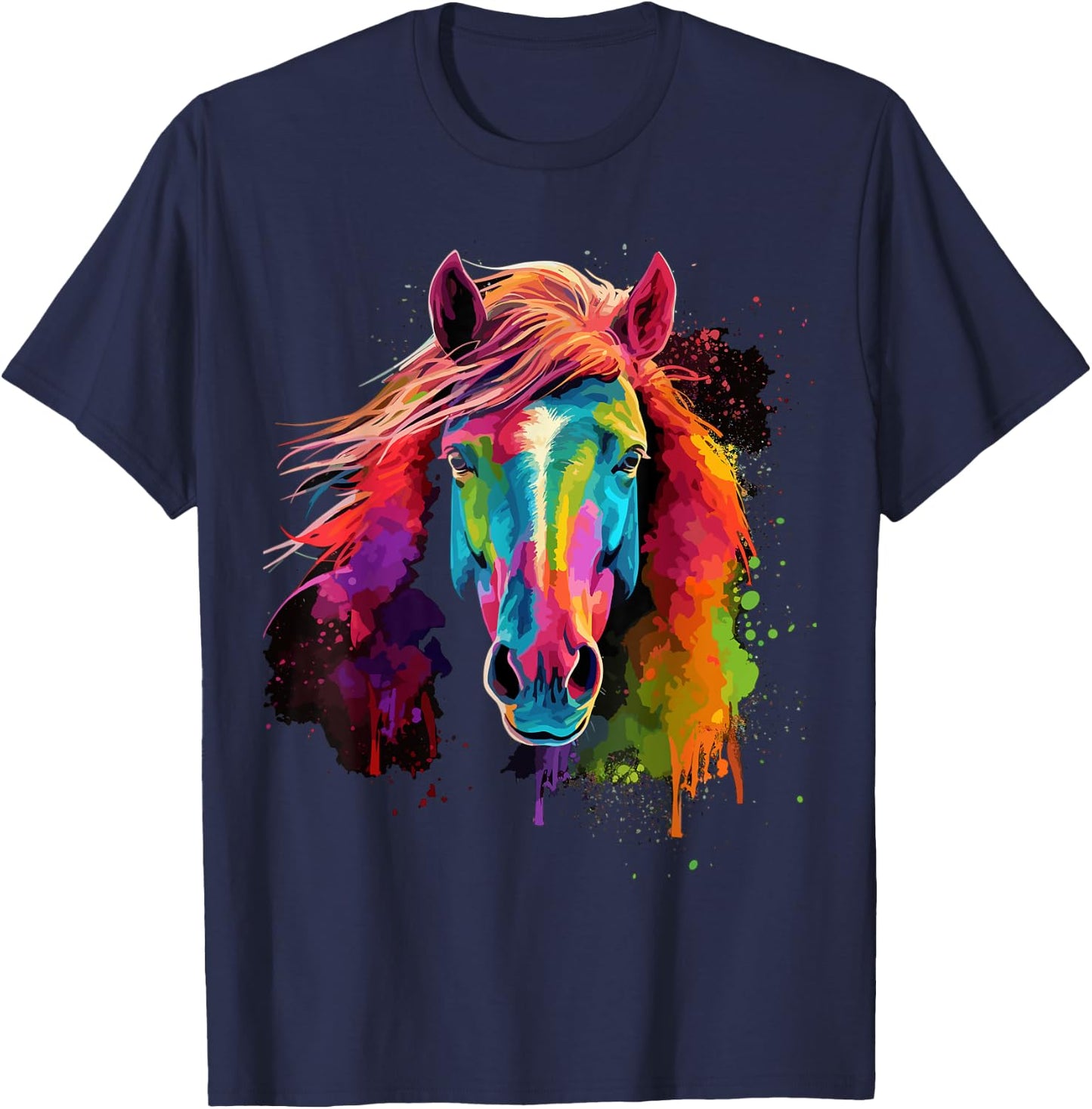 Icelandic Horse Riding Dressage Show Jumping Horse Stable T-Shirt - T-Shirt | Navy