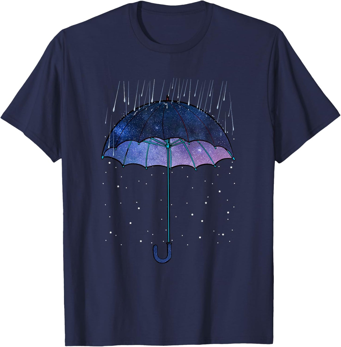 Rain Purple Umbrella For Violet Favorite Color T-Shirt - T-Shirt | Navy