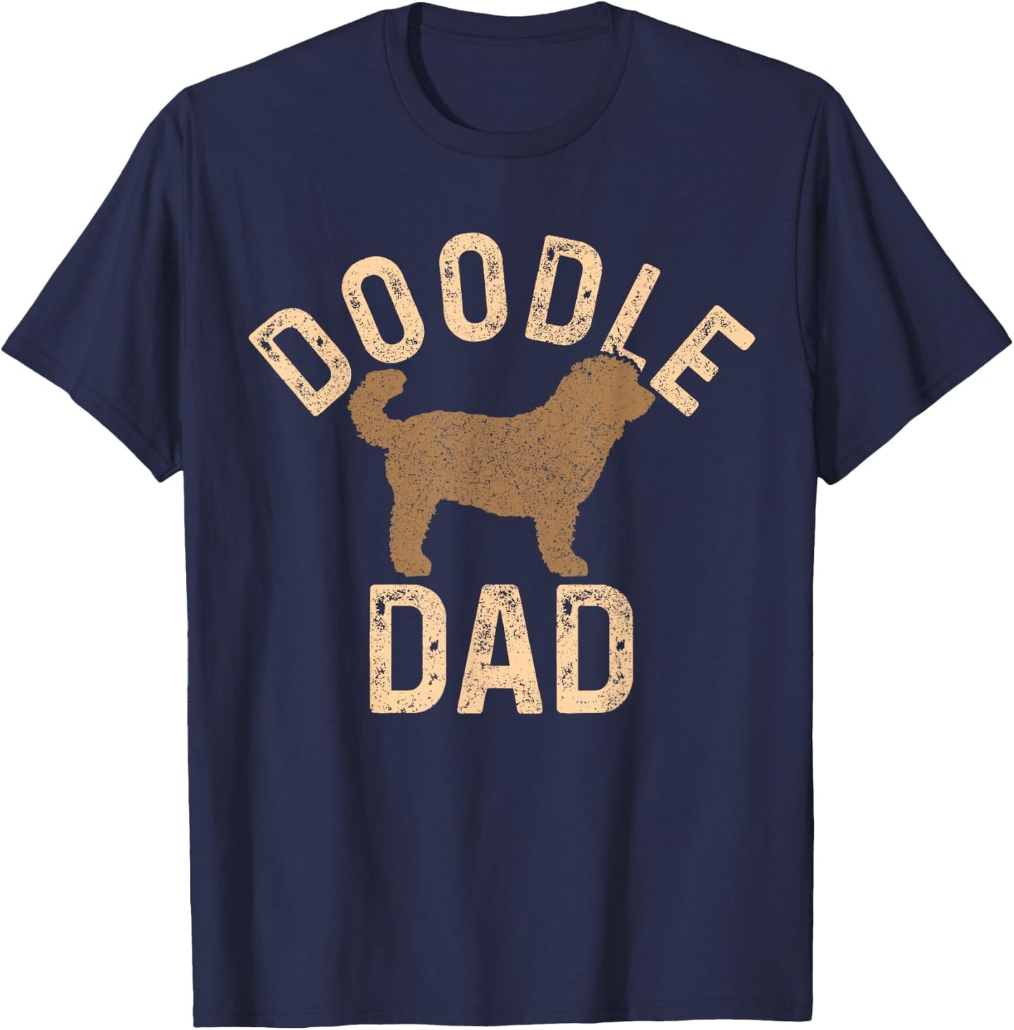 Doodle Dad Goldendoodle Papa Funny Dog T-Shirt - T-Shirt | Navy