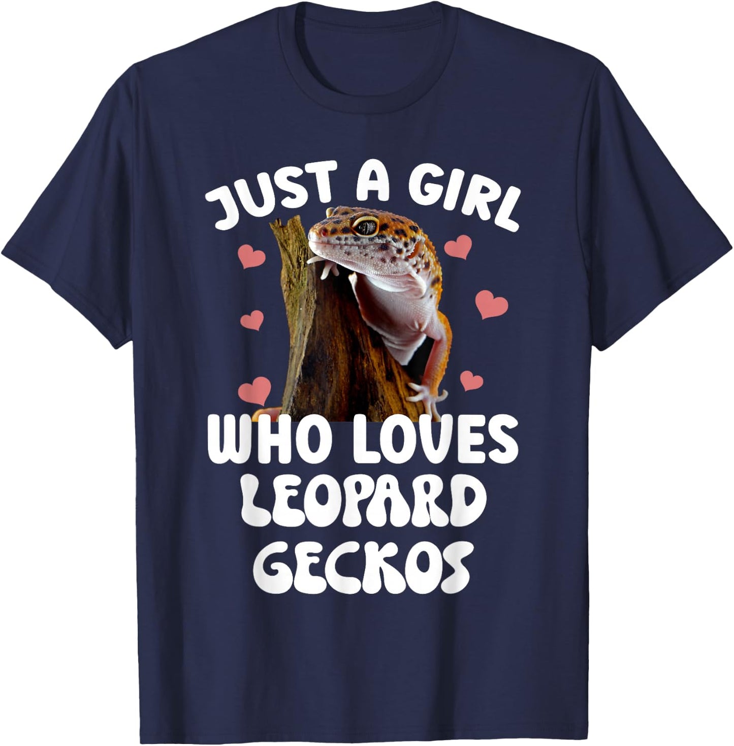 Cool Leopard Gecko For Girls Women Pet Lizard Reptile Lovers T-Shirt - T-Shirt | Navy