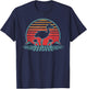 Flamingo Lover Bird Animal Retro Vintage 80s Style T-Shirt - T-Shirt | Navy