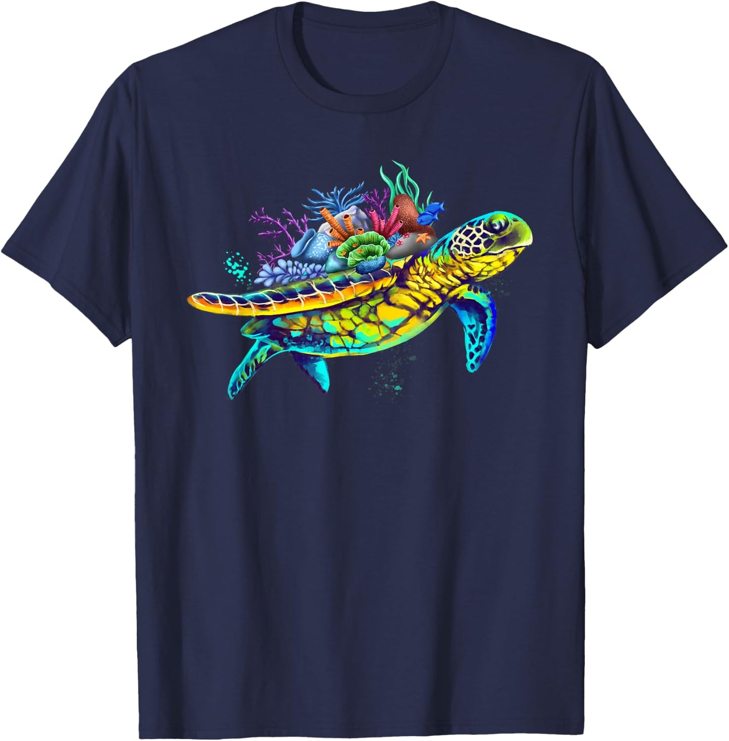 Save The Sea Turtles Funny Environmental Turtle Lover Outfit T-Shirt - T-Shirt | Navy