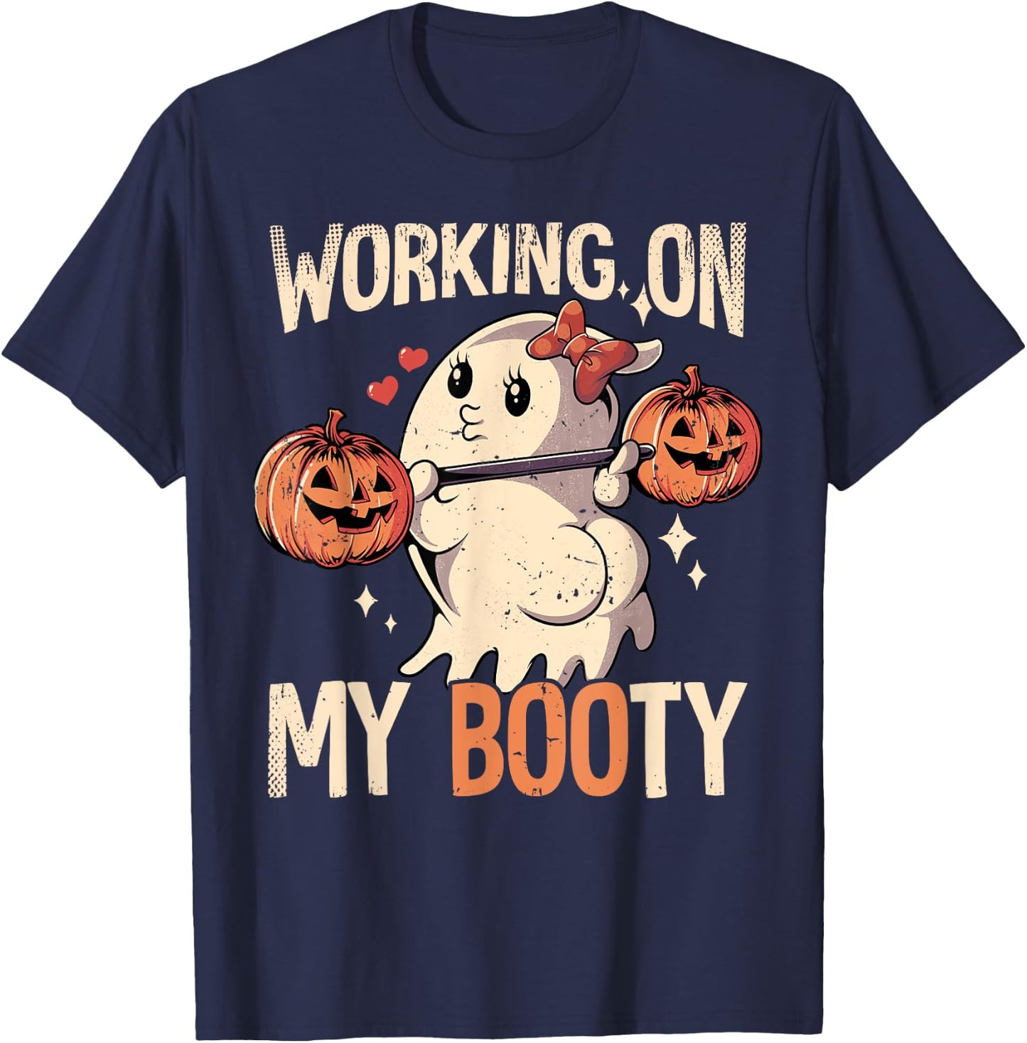 Working On My Booty T-Shirt - T-Shirt | Navy