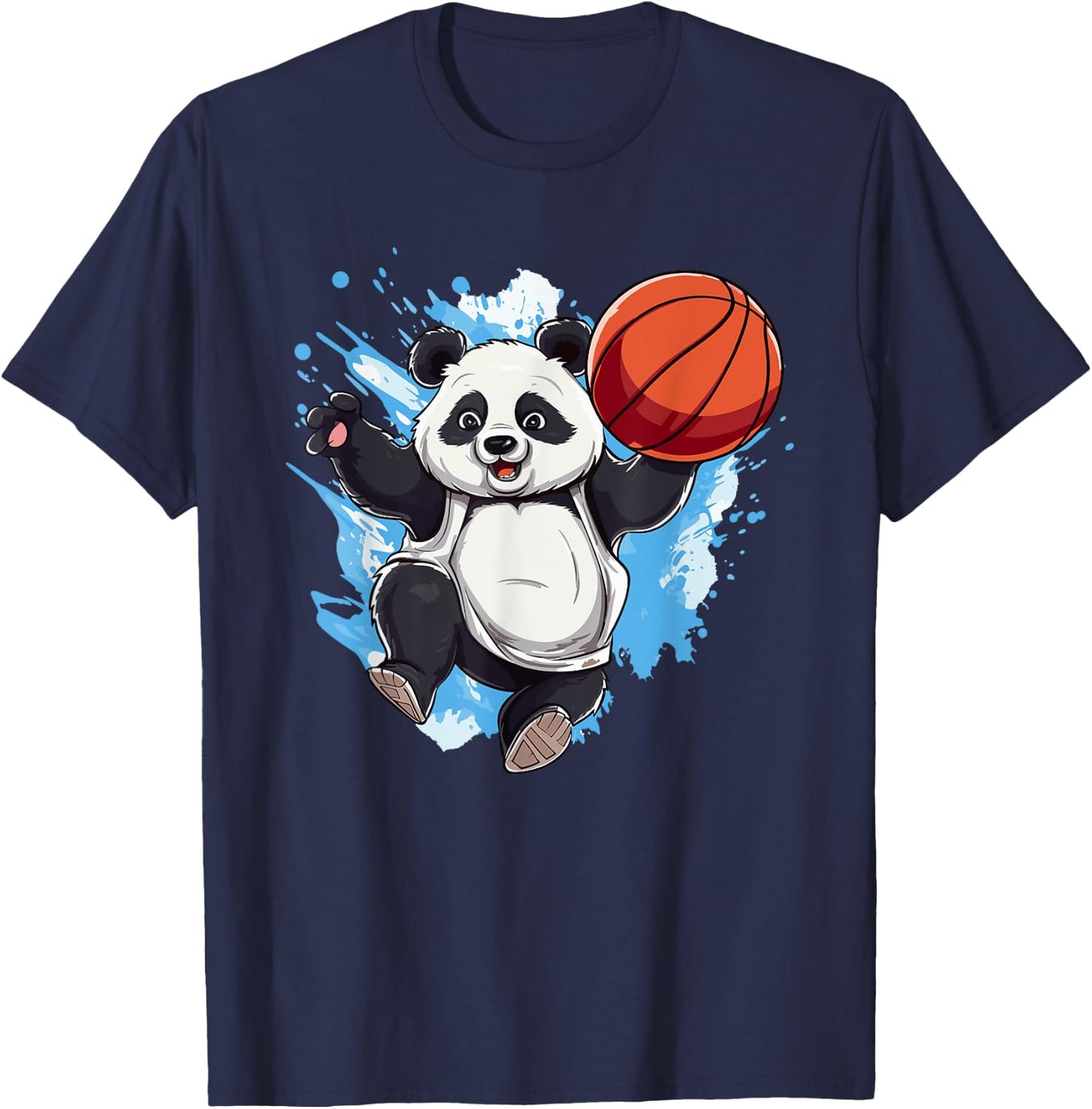 Panda Basketball Player Outfit Slam Dunk Boys T-Shirt - T-Shirt | Navy