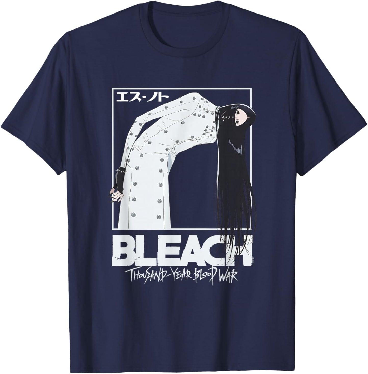 Bleach Thousand Year Blood War As Nodt Creepy Pose Anime T-Shirt - T-Shirt | Navy