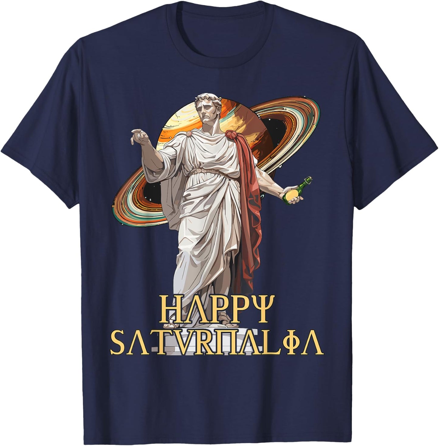 Happy Saturnalia, Ancient Christmas & Roman History T-Shirt - T-Shirt | Navy