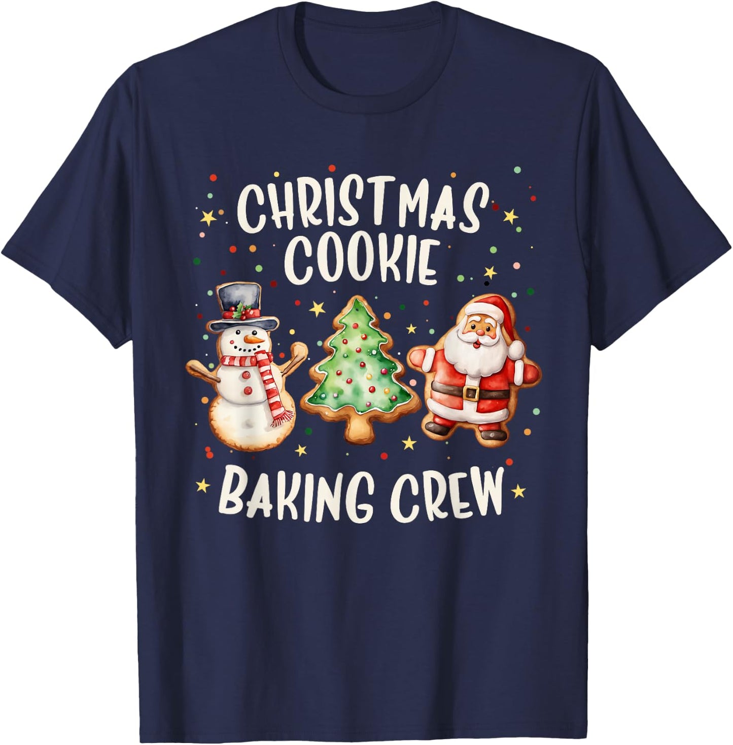 Gingerbread Team Kids Toddler Christmas Cookie Baking Crew T-Shirt - T-Shirt | Navy