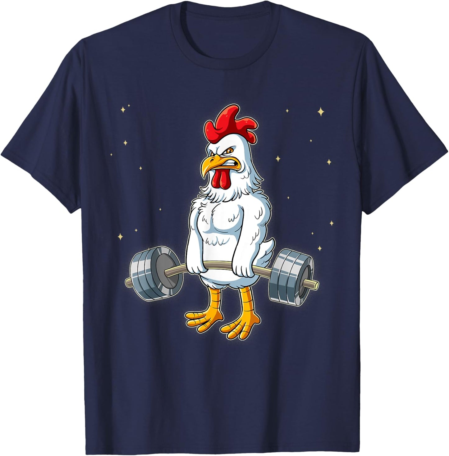 Chicken Gym Weight Training Deadlift T-Shirt - T-Shirt | Navy