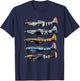 WW2 Planes P51 Mustang F4U Corsair B17 P47 Thunderbolt T-Shirt - T-Shirt | Navy
