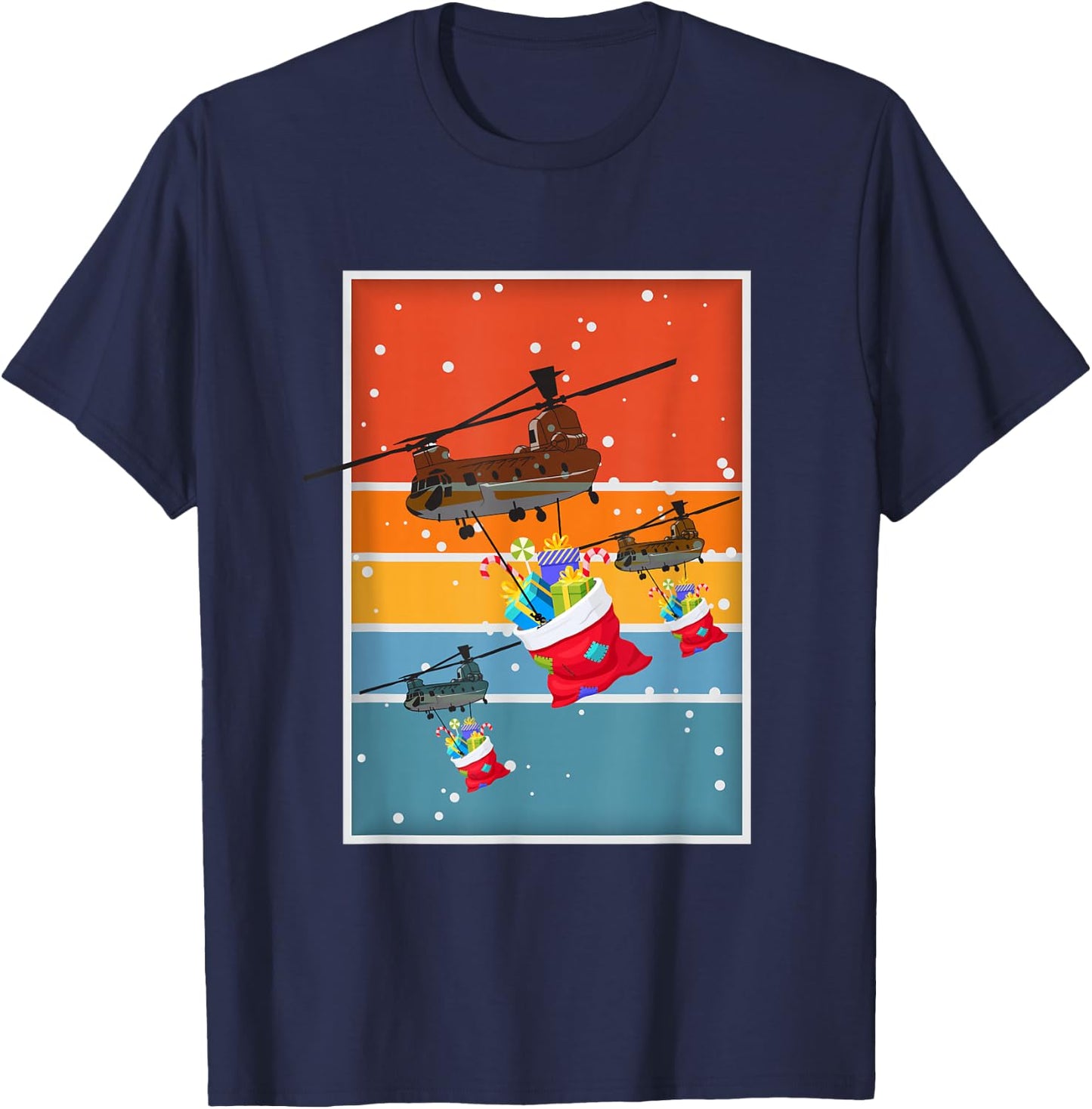 Smeen Designs Merry Christmas -Adults Kids Black Cotton Polyester Short Sleeve T-Shirt - T-Shirt | Navy