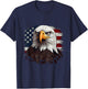 July 4th Symbolic Bald Eagle with American Flags T-Shirt - T-Shirt | Navy