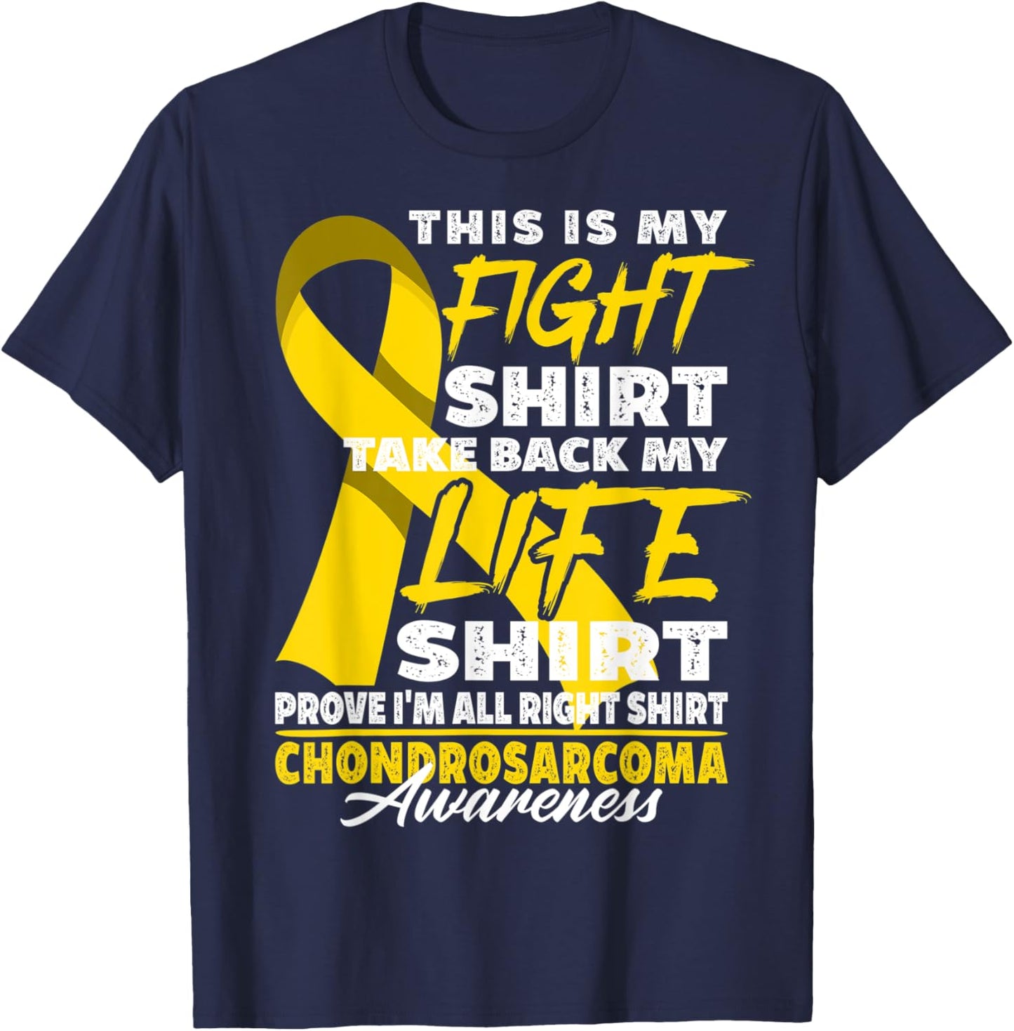 Bone Cancer I Awareness Fight Shirt I Chondrosarcoma T-Shirt - T-Shirt | Navy