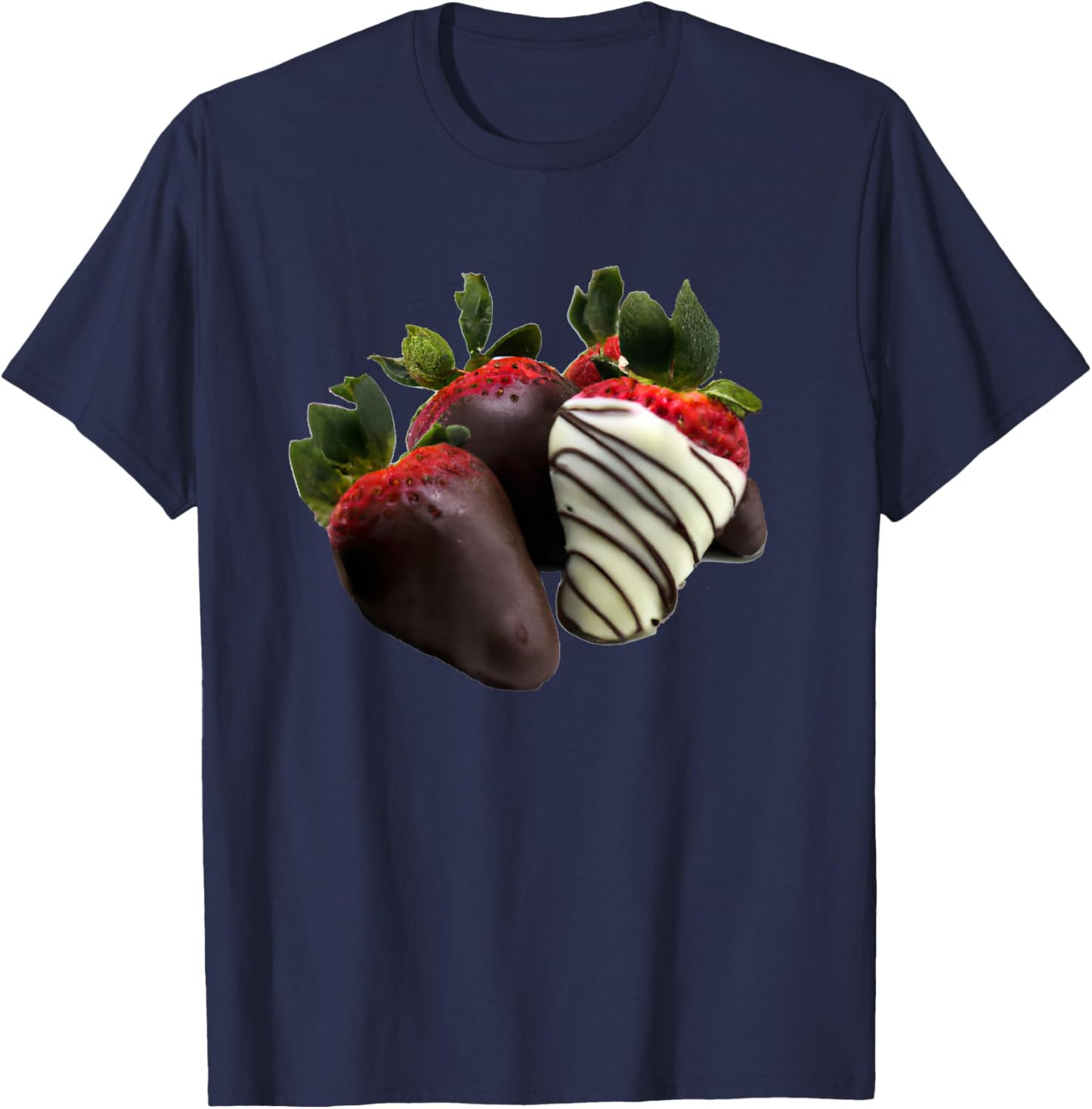 Chocolate Covered Strawberries T-Shirt - T-Shirt | Navy
