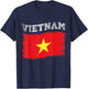 Vietnamese Flag Tourist Holiday Destination Vietnam Flag T-Shirt - T-Shirt | Navy