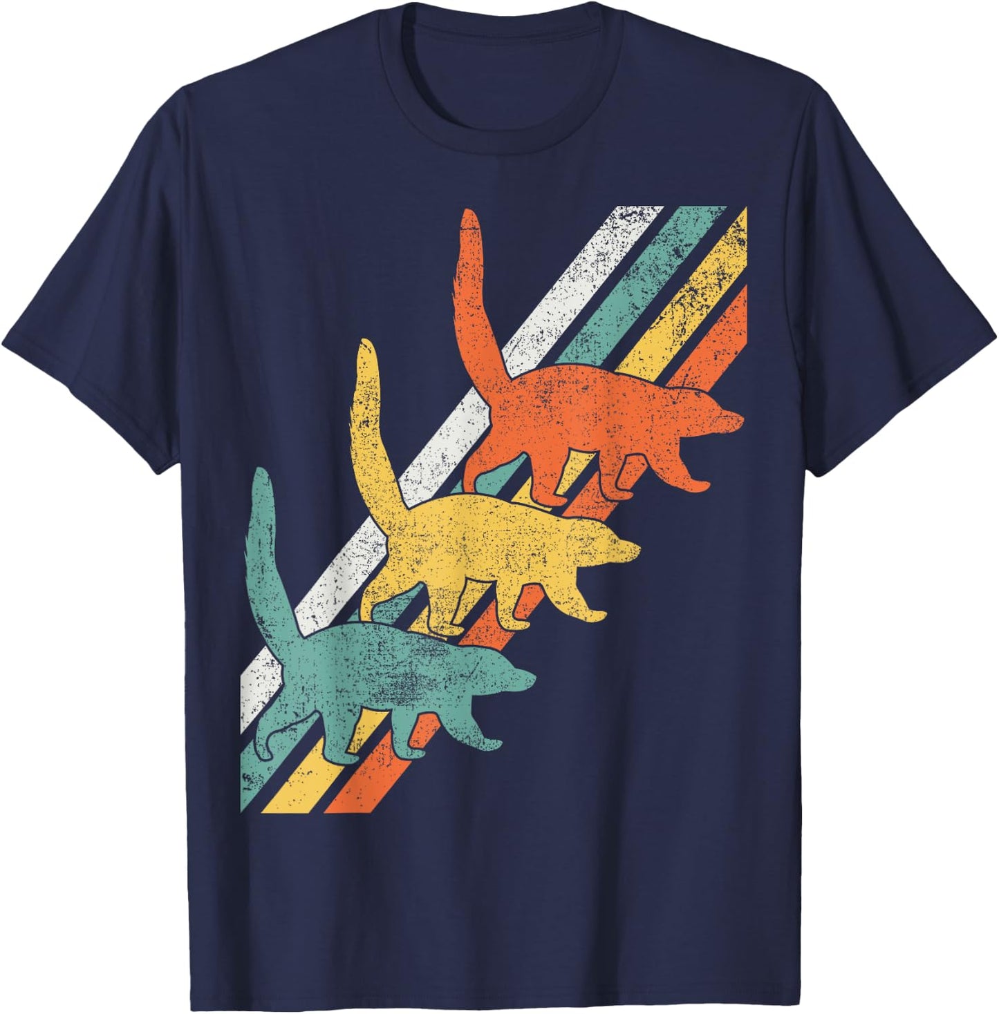 Coati Coatimundi Coatis Retro T-Shirt - T-Shirt | Navy