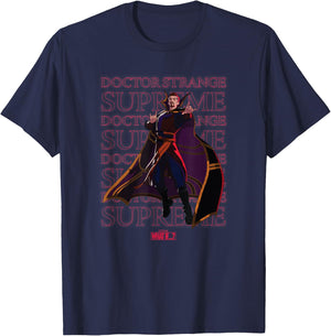 Marvel What If Doctor Strange Supreme Text Stack Portrait T-Shirt - T-Shirt | Navy
