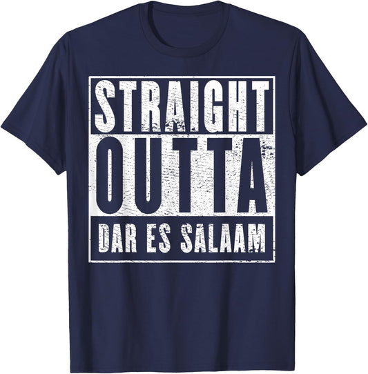 Straight Outta Dar es Salaam T-Shirt - T-Shirt | Navy