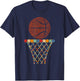 Funny Basketball Ball & Polka Dots Happy Dot Day Boys Kids T-Shirt - T-Shirt | Navy