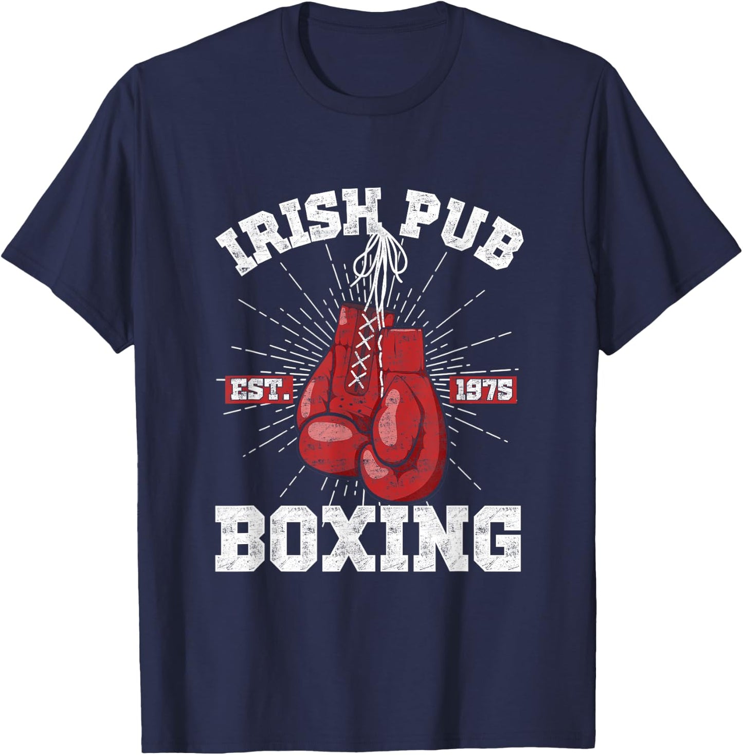 Vintage Irish Pub Est 1975 Boxing Day T-Shirt - T-Shirt | Navy