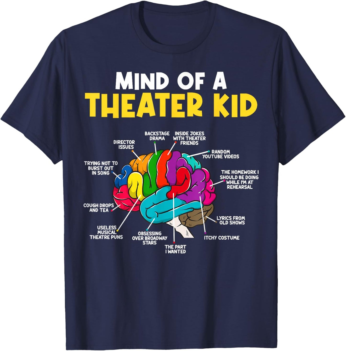 Mind of a Theater Kid T-Shirt - T-Shirt | Navy