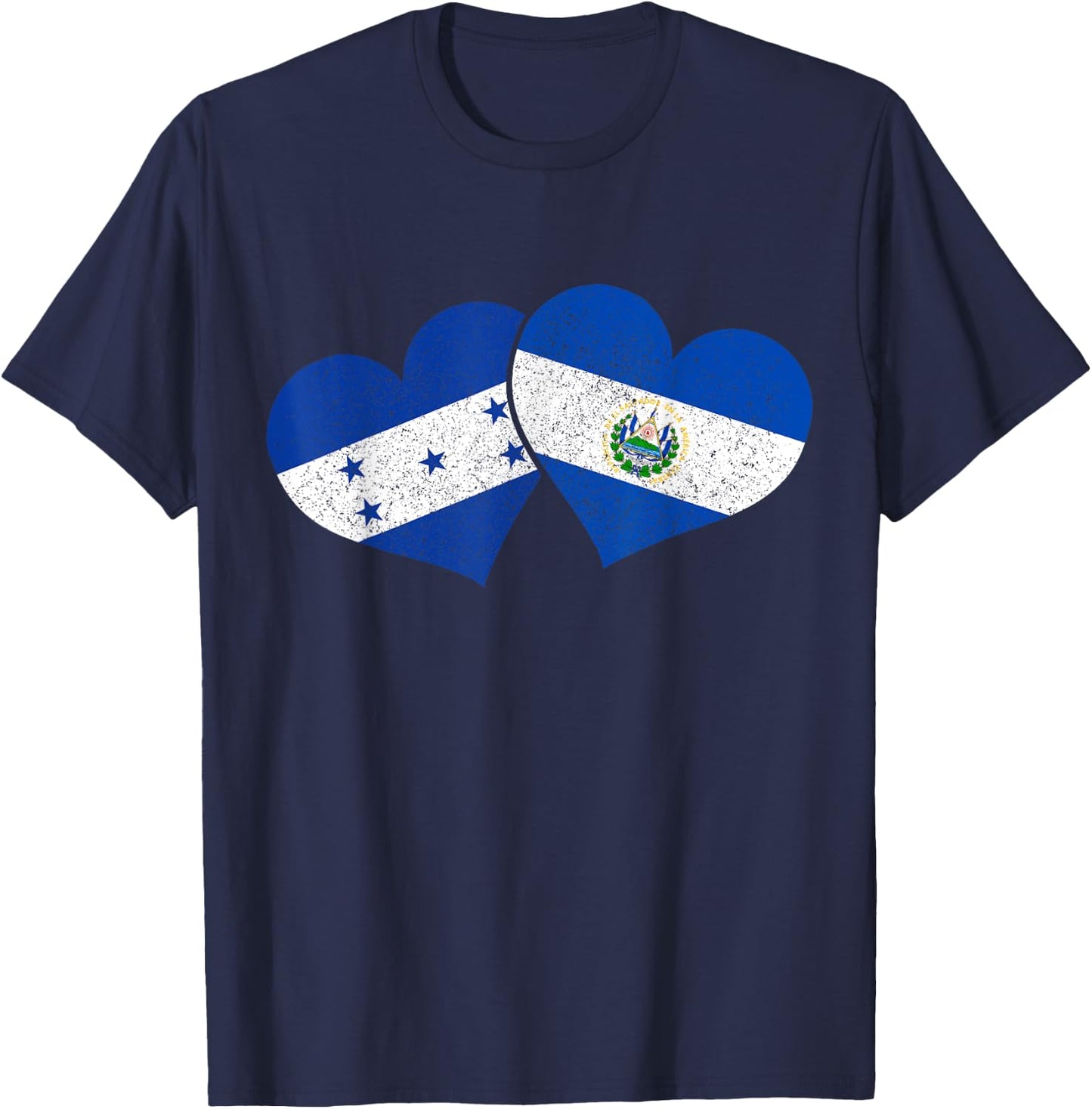 Honduras El Salvador Salvadorian Honduran Flag Pride T-Shirt - T-Shirt | Navy