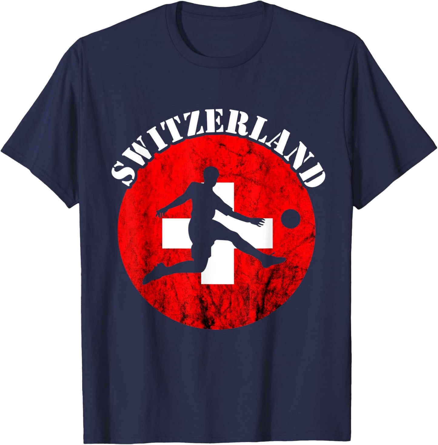 Switzerland Flag Swiss Football Team Swiss Flag Swiss Pride T-Shirt - T-Shirt | Navy