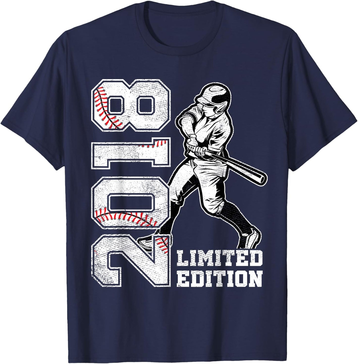7th Birthday Baseball Limited Edition 2018 7 Years Old T-Shirt - T-Shirt | Navy