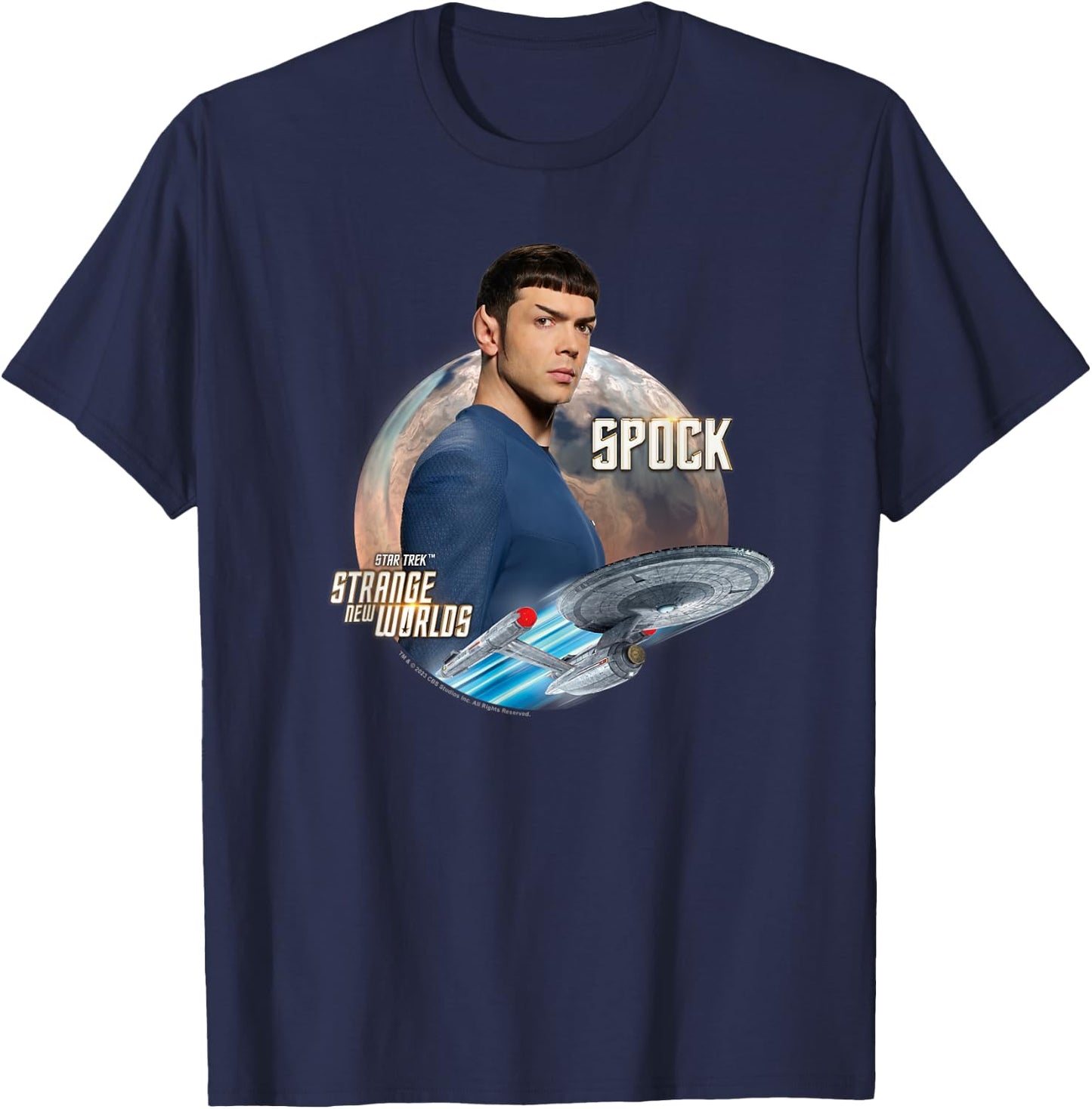 Star Trek Strange New Worlds Spock T-Shirt - T-Shirt | Navy