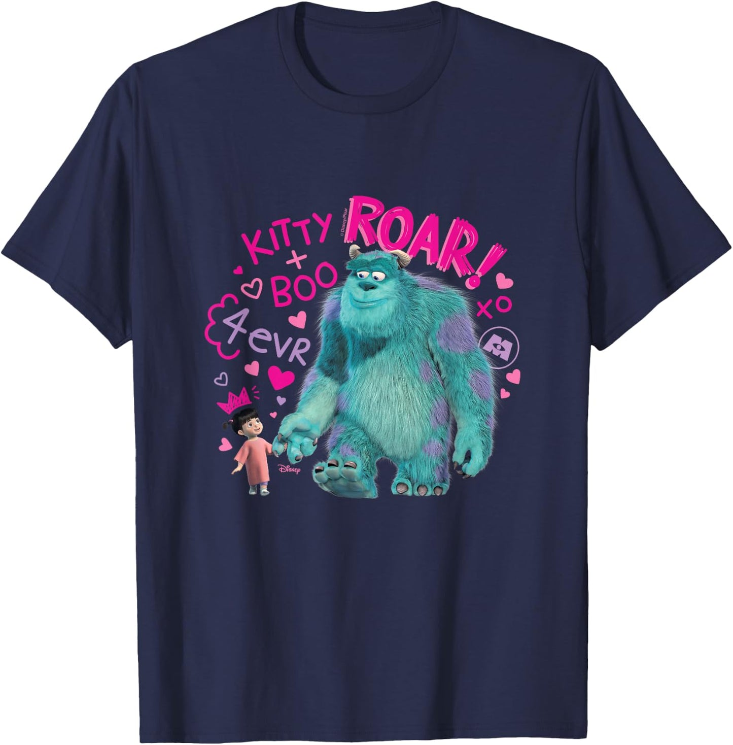 Monsters Inc - Kitty & Boo 4Evr T-Shirt - T-Shirt | Navy
