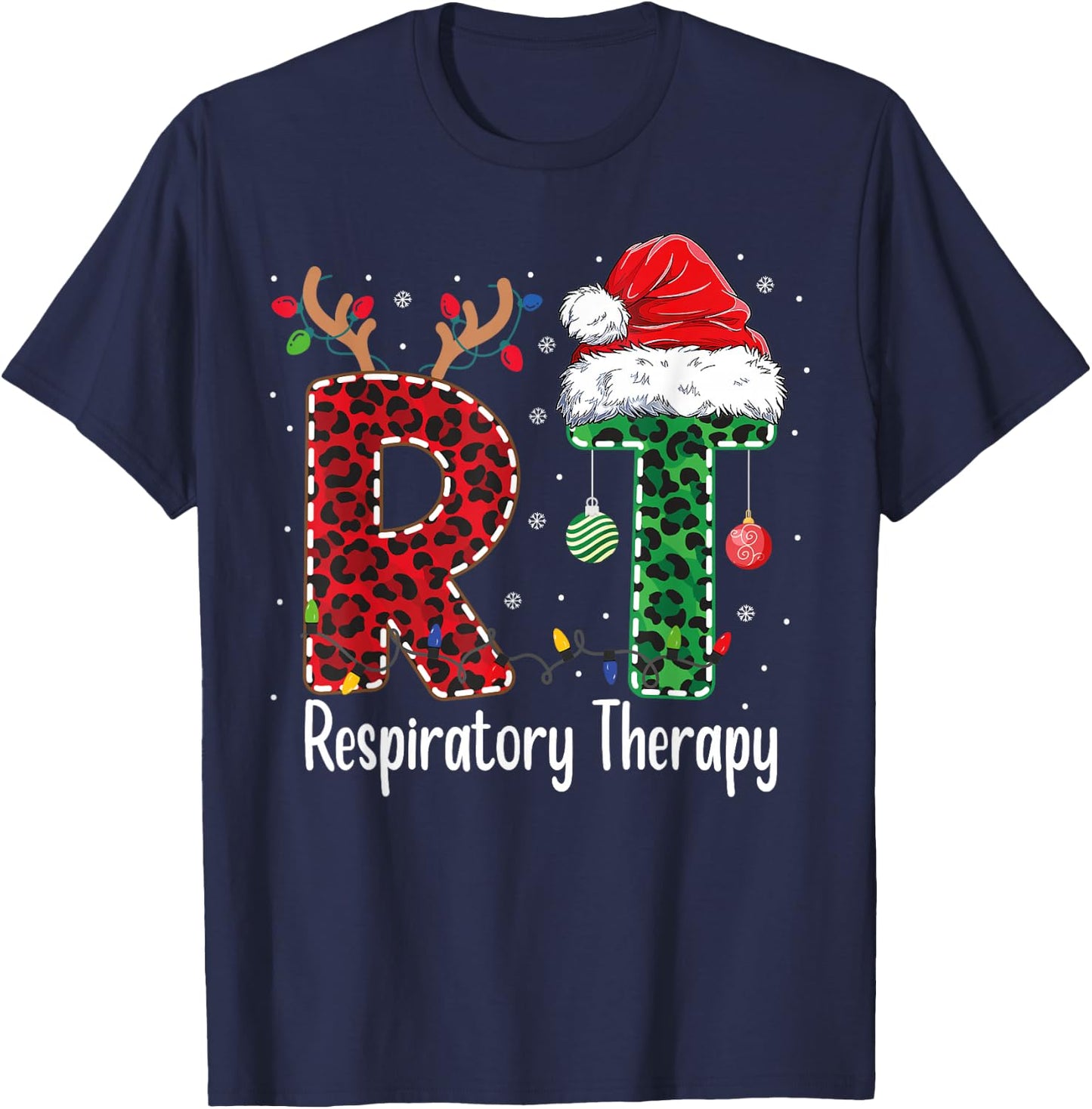 Respiratory Therapist funny christmas Future Nurse design T-Shirt - T-Shirt | Navy