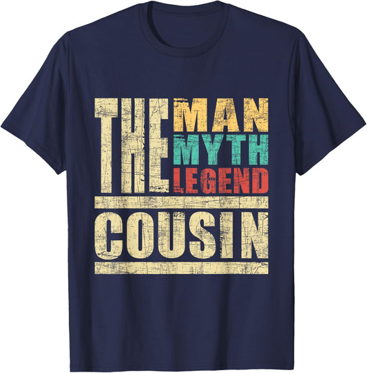 The Man The Myth The Legend Cousin - Matching Family T-Shirt - T-Shirt | Navy