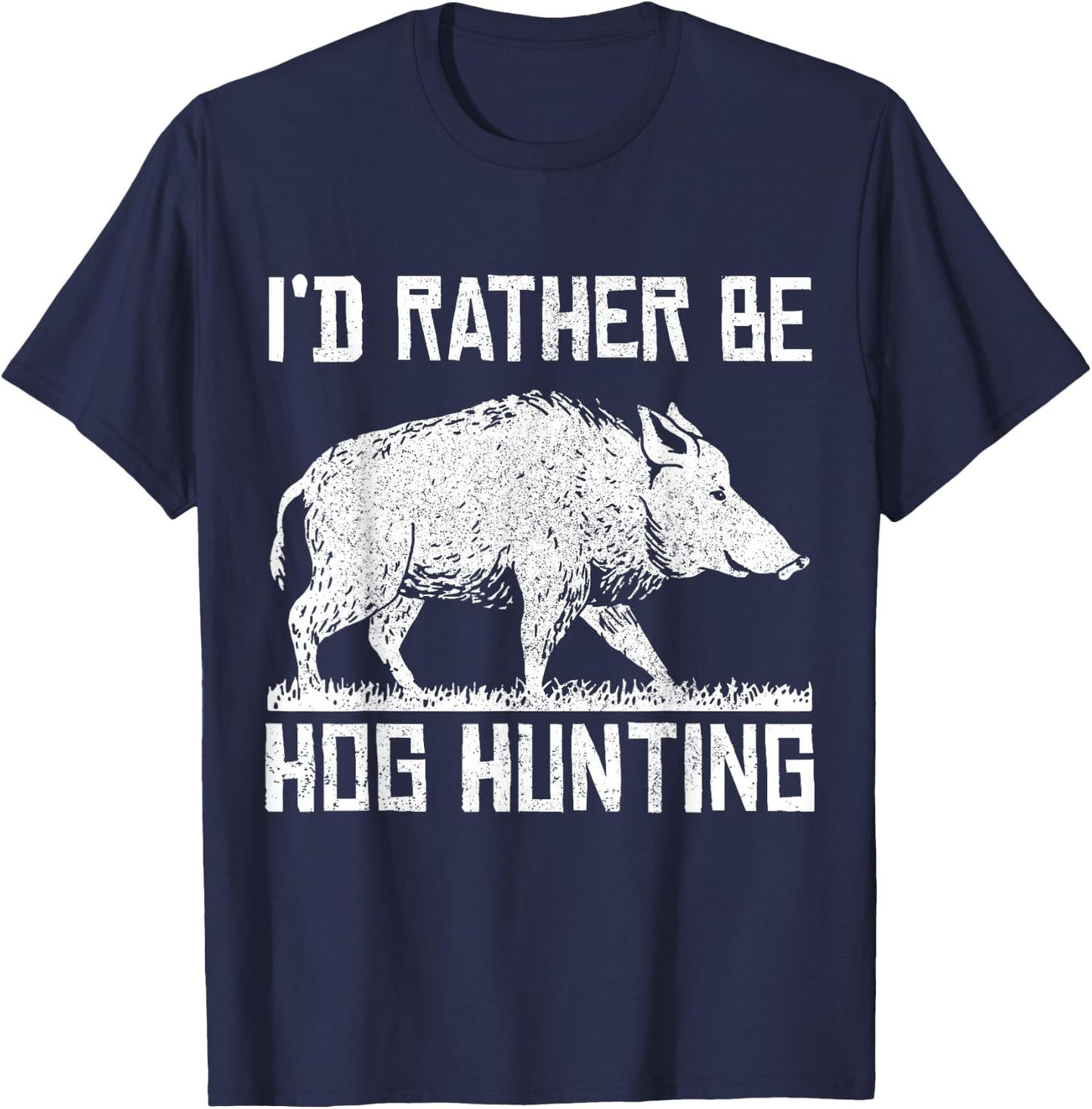 Pig Hunting Wild Boar Wild Boar Hunter Vintage T-Shirt - T-Shirt | Navy