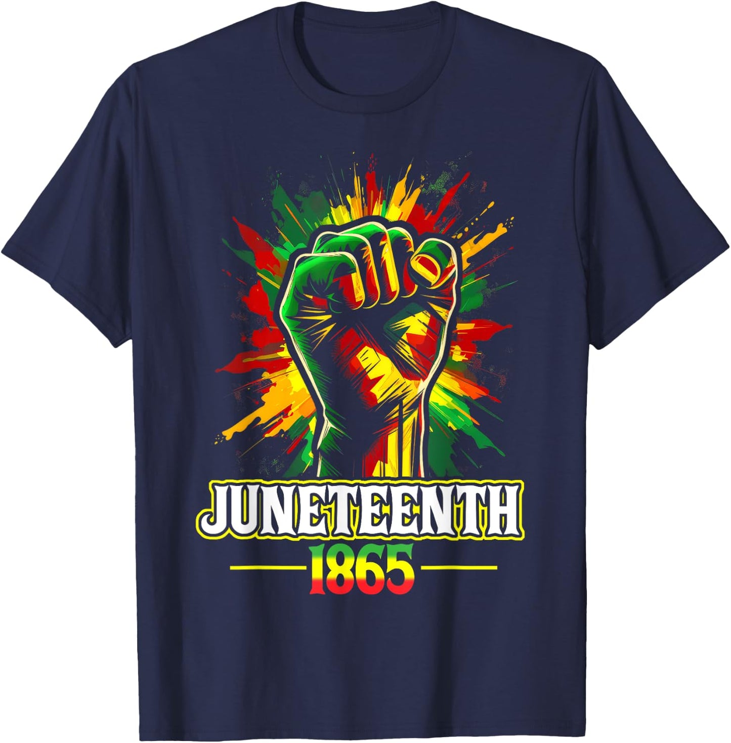 Juneteenth 1865 Black History African American Freedom T-Shirt - T-Shirt | Navy