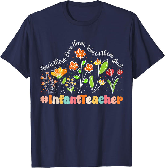 Infant Teacher Appreciation Week Teacher Back to School Men Women Girls Kids T-Shirt - T-Shirt | Navy