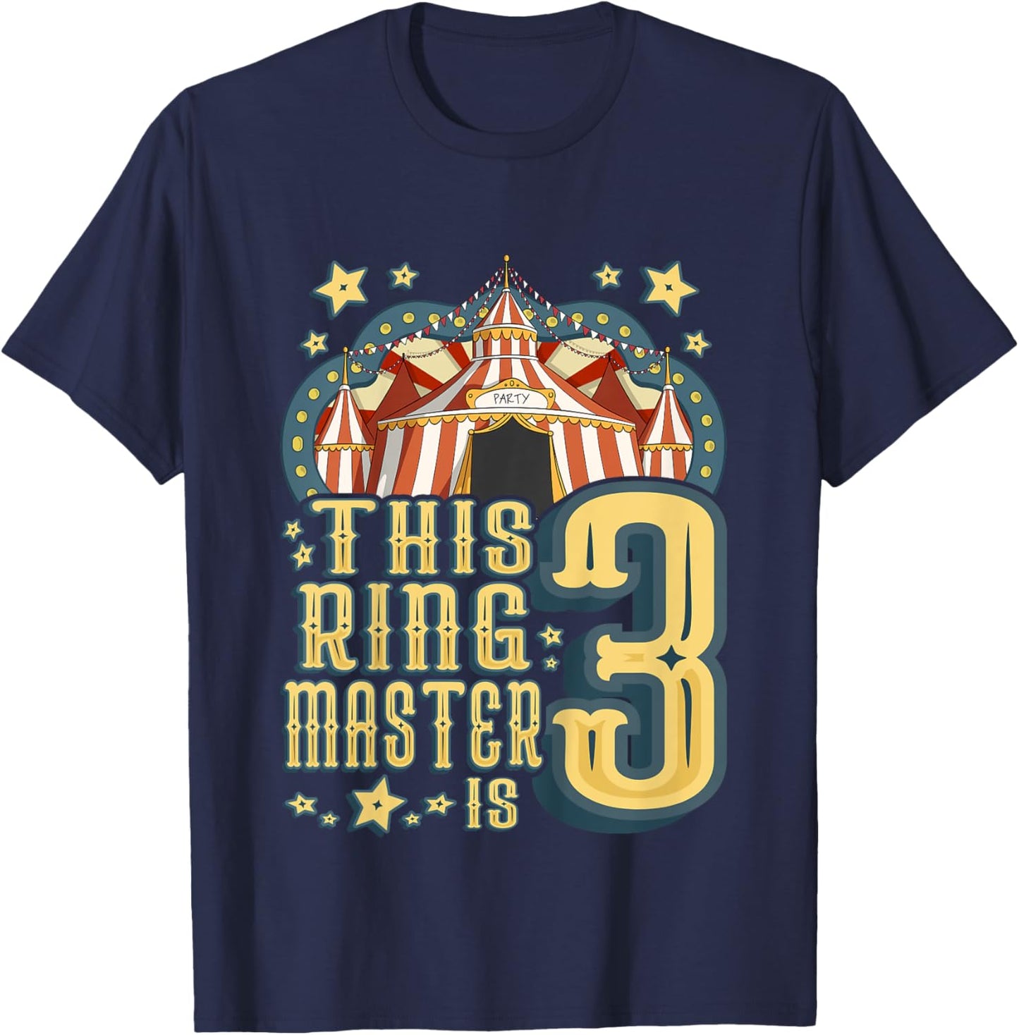 Kids This Ringmaster is 3 - Vintage Circus - third Birthday T-Shirt - T-Shirt | Navy
