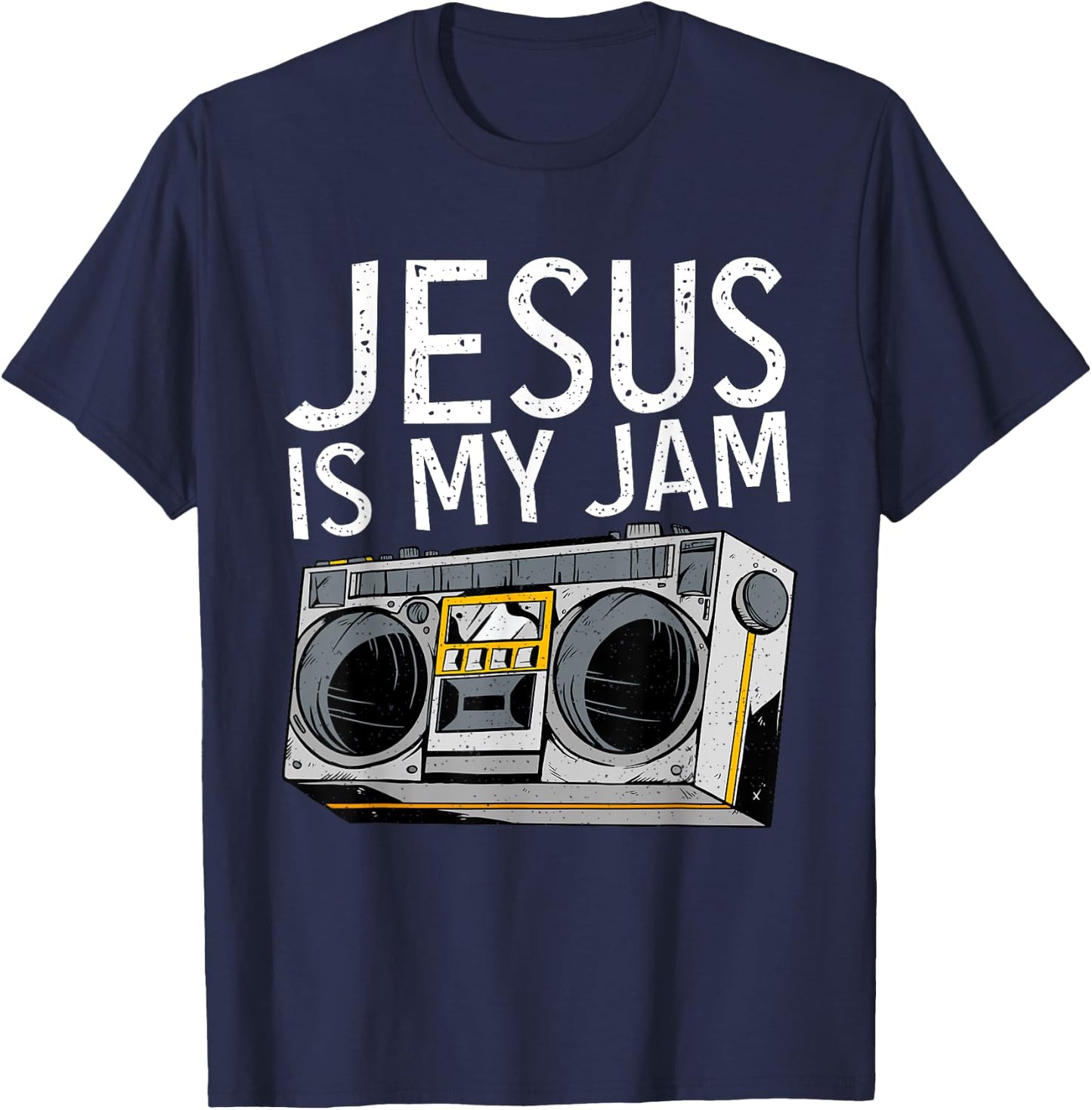Jesus is my jam God Religious T-Shirt - T-Shirt | Navy